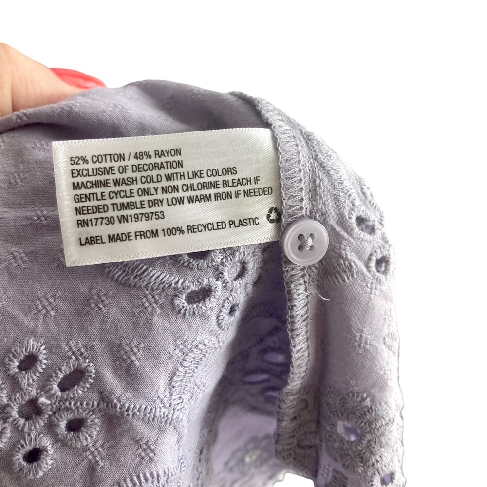 NWT Universal Thread Women’s Lavender/Purple Tiered Eyelet Ruffle Dress - Sz M - Picture 11 of 11